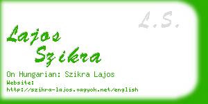 lajos szikra business card